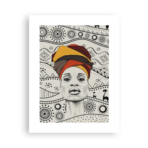 Plakát - Africký portrét - 30x40 cm