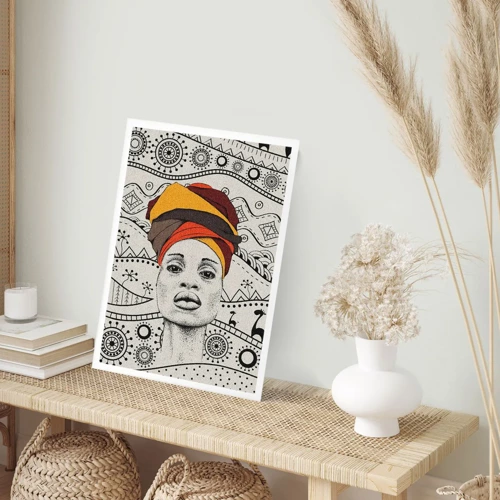 Plakát - Africký portrét - 40x50 cm