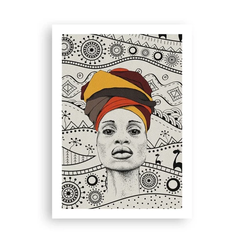 Plakát - Africký portrét - 50x70 cm