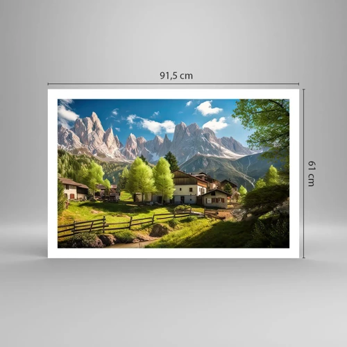 Plakát - Alpská idyla - 91x61 cm