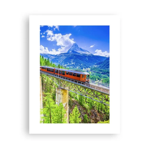 Plakát - Alpská železnice - 30x40 cm