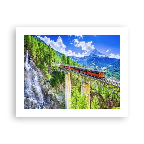 Plakát - Alpská železnice - 50x40 cm
