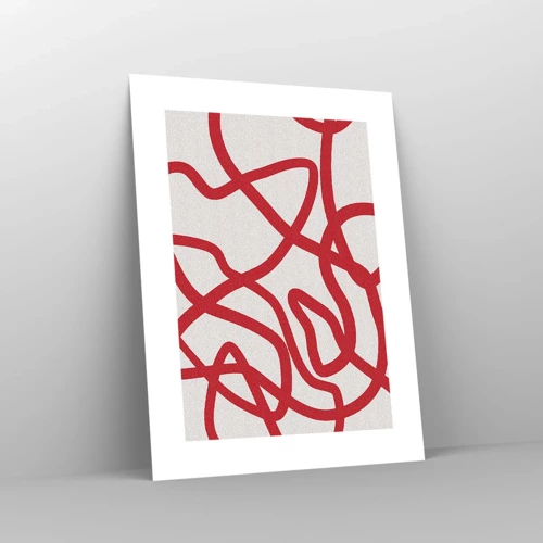 Plakát - Červené na bílém - 30x40 cm
