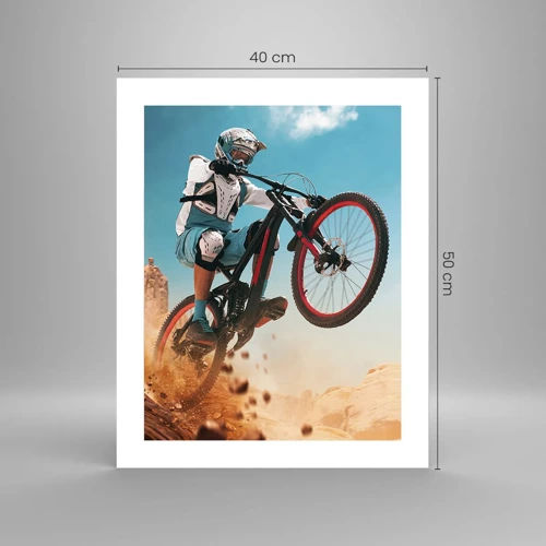 Plakát - Cyklistický démon šílenství - 40x50 cm