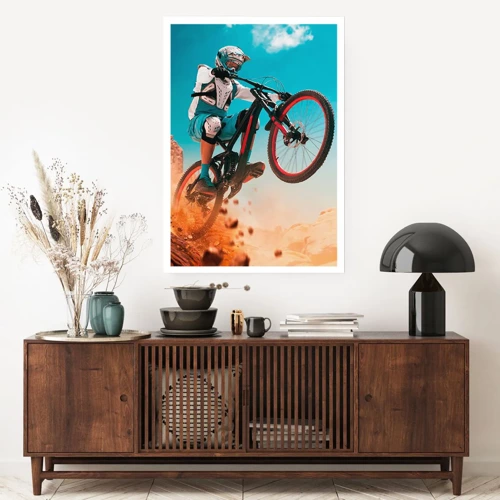 Plakát - Cyklistický démon šílenství - 70x100 cm