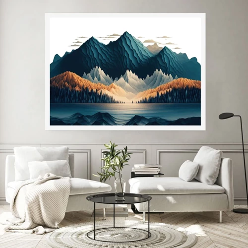 Plakát - Dokonalá horská krajina - 40x30 cm
