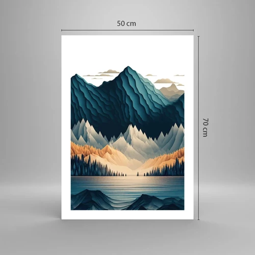 Plakát - Dokonalá horská krajina - 50x70 cm