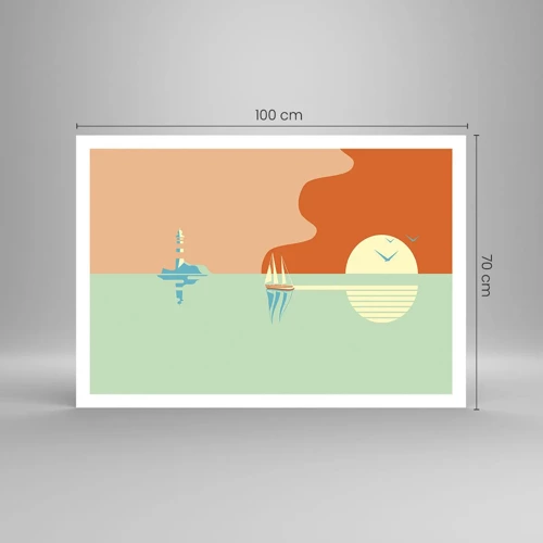 Plakát - Dokonalá mořská krajina - 100x70 cm