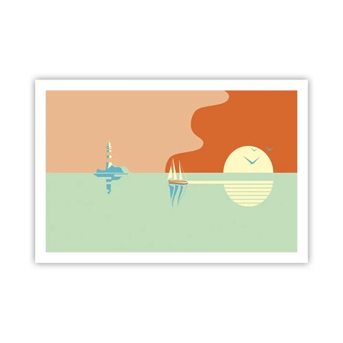 Plakát - Dokonalá mořská krajina - 91x61 cm