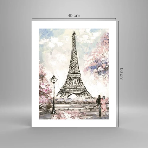 Plakát - Dubnová procházka Paříží - 40x50 cm