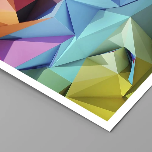 Plakát - Duhové origami - 50x40 cm