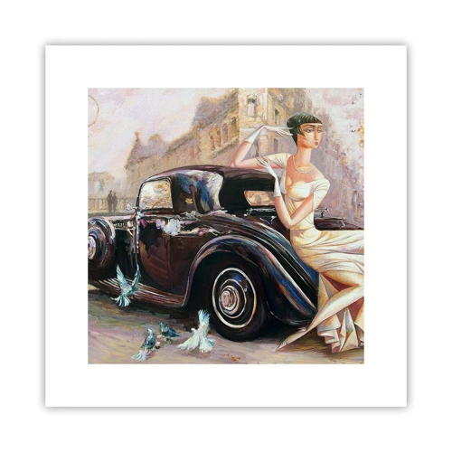 Plakát - Elegance v retro stylu - 30x30 cm