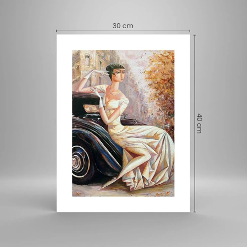 Plakát - Elegance v retro stylu - 30x40 cm