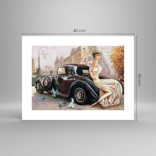 Plakát - Elegance v retro stylu - 40x30 cm