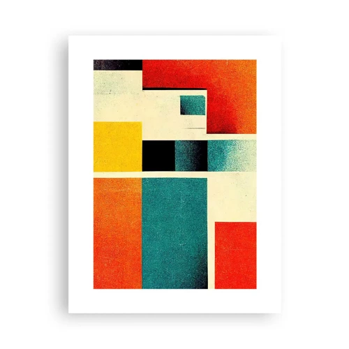 Plakát - Geometrická abstrakce – dobrá energie - 30x40 cm