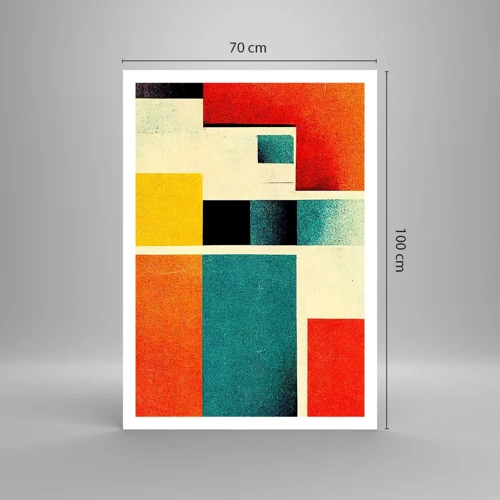 Plakát - Geometrická abstrakce – dobrá energie - 70x100 cm