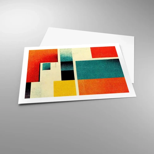 Plakát - Geometrická abstrakce – dobrá energie - 70x50 cm