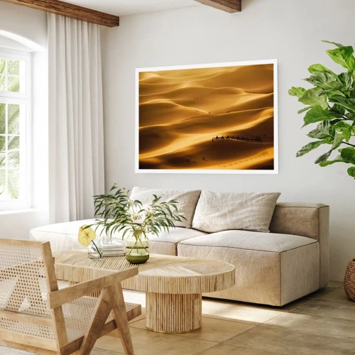 Plakát - Karavana na vlnách pouště - 100x70 cm