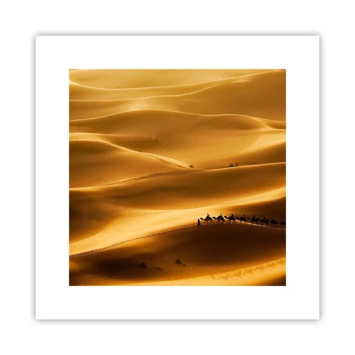 Plakát - Karavana na vlnách pouště - 30x30 cm