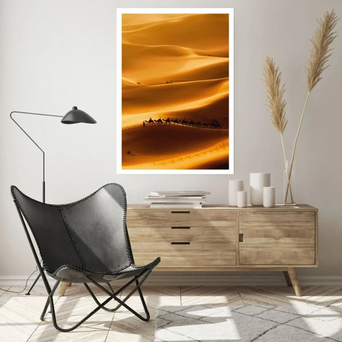 Plakát - Karavana na vlnách pouště - 30x40 cm