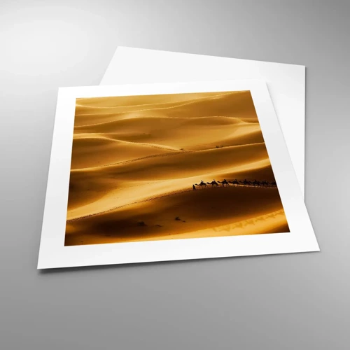 Plakát - Karavana na vlnách pouště - 40x40 cm