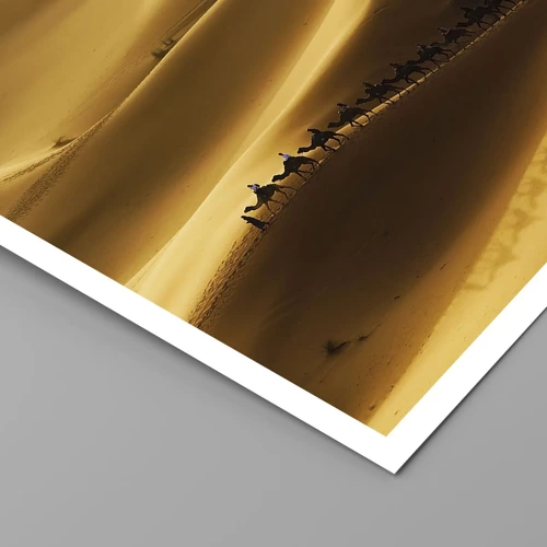 Plakát - Karavana na vlnách pouště - 40x40 cm