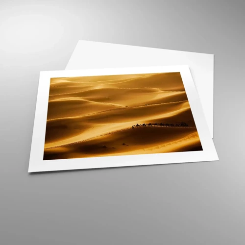 Plakát - Karavana na vlnách pouště - 50x40 cm