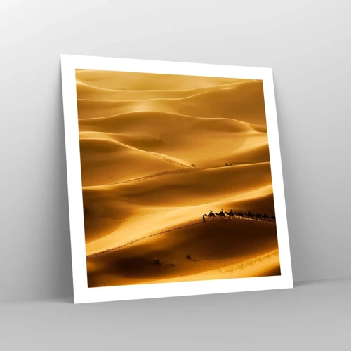 Plakát - Karavana na vlnách pouště - 60x60 cm