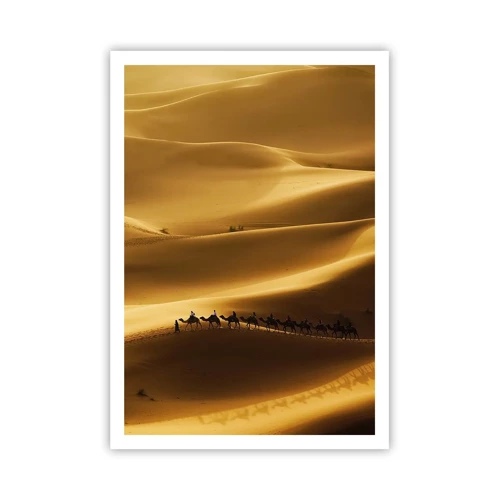 Plakát - Karavana na vlnách pouště - 70x100 cm