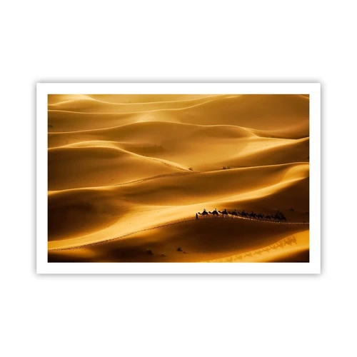 Plakát - Karavana na vlnách pouště - 91x61 cm