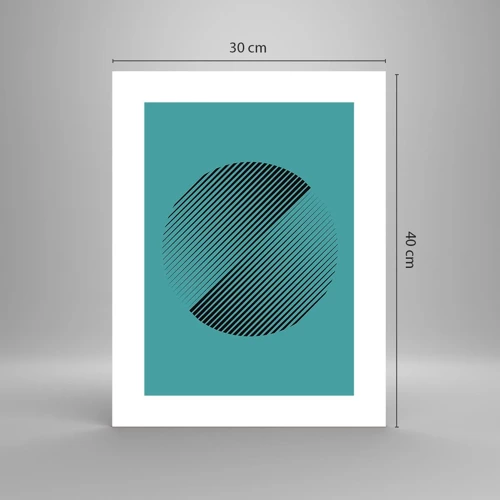 Plakát - Kruh – geometrická variace - 30x40 cm