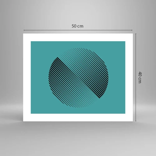 Plakát - Kruh – geometrická variace - 50x40 cm
