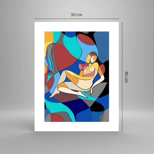 Plakát - Kubistický akt - 30x40 cm