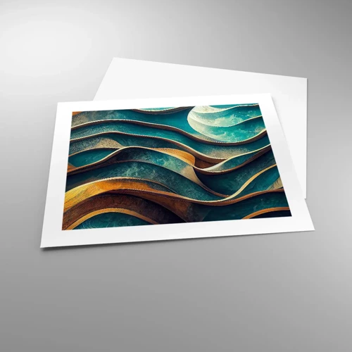 Plakát - Meandry modré - 50x40 cm