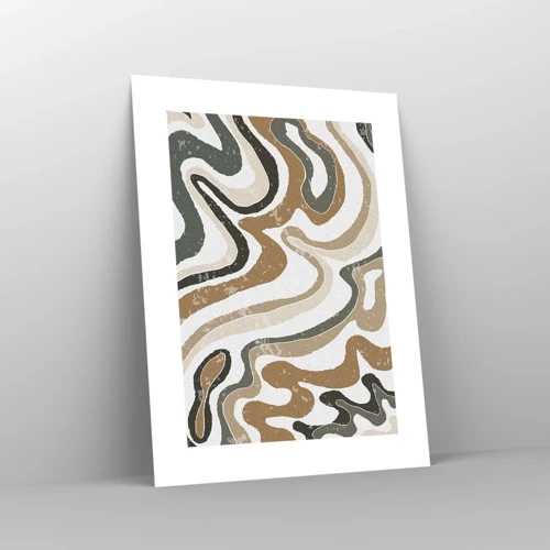 Plakát - Meandry zemitých barev - 30x40 cm