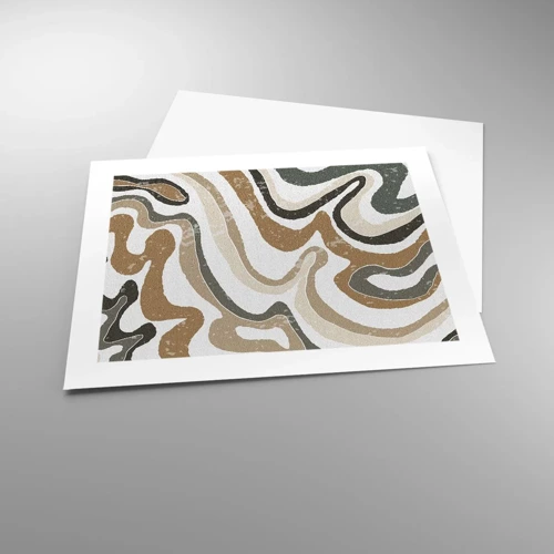 Plakát - Meandry zemitých barev - 50x40 cm