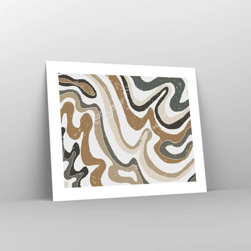 Plakát - Meandry zemitých barev - 50x40 cm