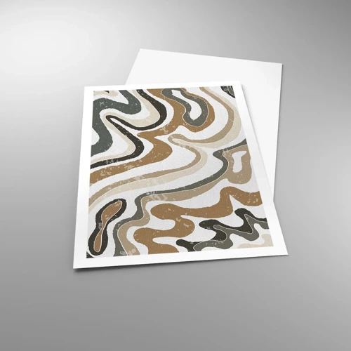 Plakát - Meandry zemitých barev - 61x91 cm