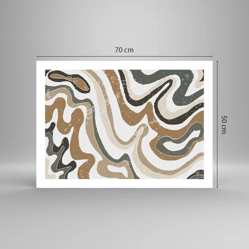 Plakát - Meandry zemitých barev - 70x50 cm