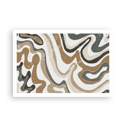 Plakát - Meandry zemitých barev - 91x61 cm