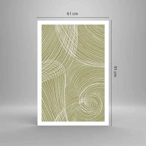 Plakát - Mistrovská abstrakce v bílé - 61x91 cm