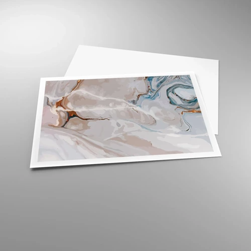 Plakát - Modré meandry pod bílou - 100x70 cm