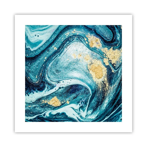 Plakát - Modrý vír - 40x40 cm