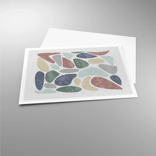 Plakát - Mozaika práškových barev - 100x70 cm