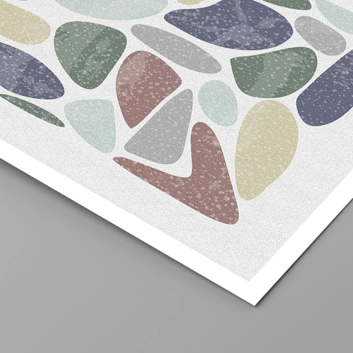 Plakát - Mozaika práškových barev - 100x70 cm