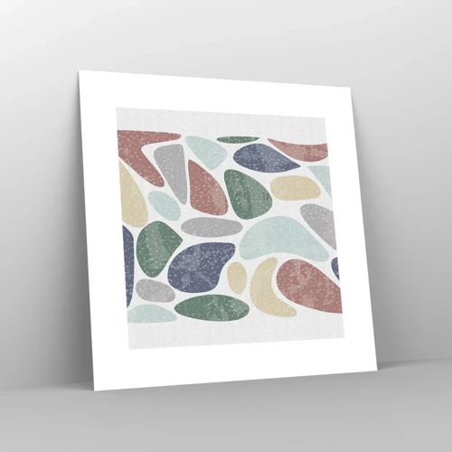 Plakát - Mozaika práškových barev - 30x30 cm