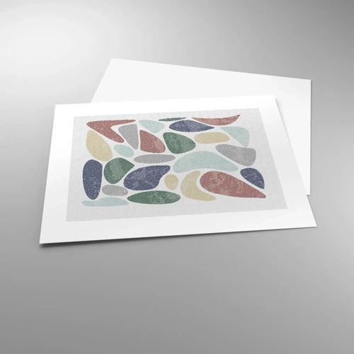 Plakát - Mozaika práškových barev - 40x30 cm