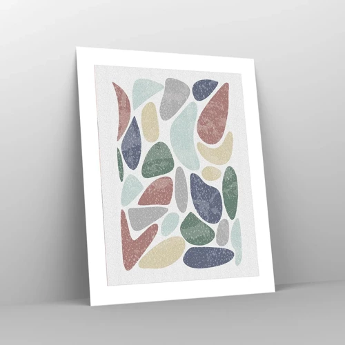 Plakát - Mozaika práškových barev - 40x50 cm