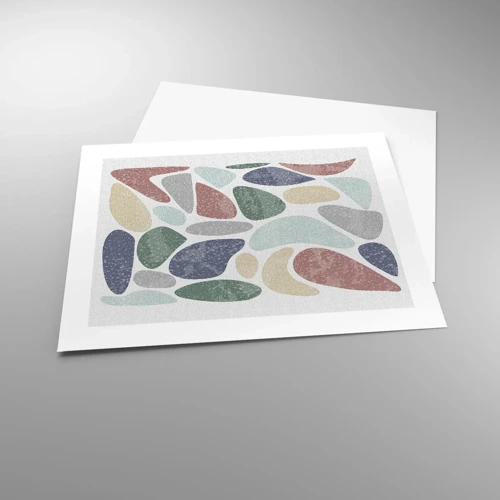 Plakát - Mozaika práškových barev - 50x40 cm