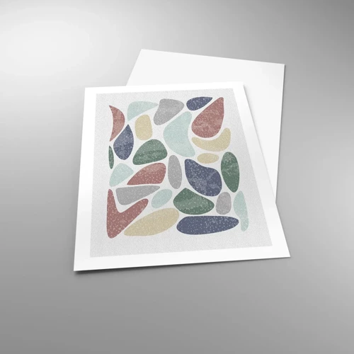 Plakát - Mozaika práškových barev - 50x70 cm
